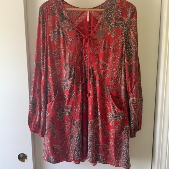 Free People Rain or Shine Boho Mini Dress S - Picture 3 of 13